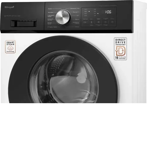 Стиральная машина WEISSGAUFF WM 45127 Direct Drive Inverter Steam