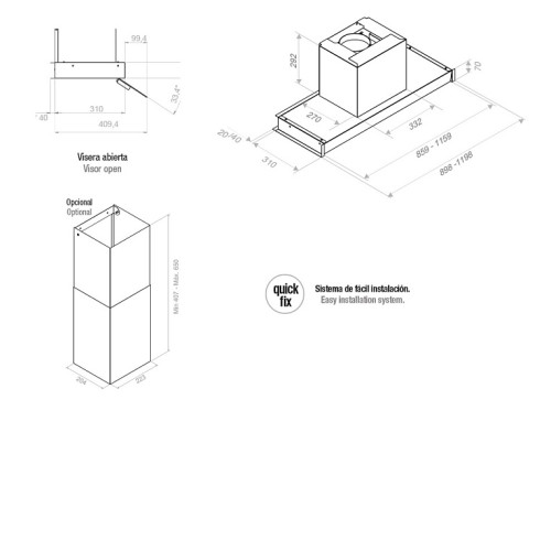 Вытяжка PANDO TIL/90 INOX V.850 SEC