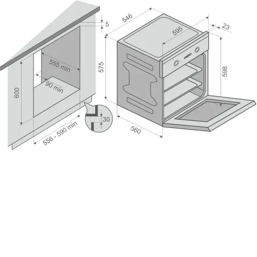 Духовой шкаф KONIGIN Sage 60 WH E8