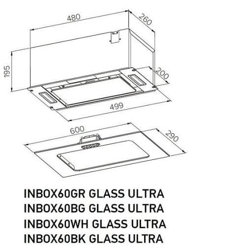 Вытяжка MEFERI INBOX60BG GLASS ULTRA