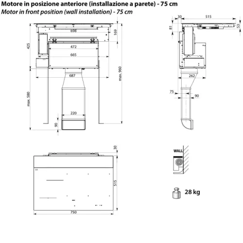 Варочная поверхность FALMEC BRERA 75 (CBRW75.00P8#ZZZC490F)