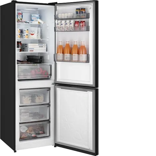 Холодильник WEISSGAUFF WRK 185 Total NoFrost Inverter Black Glass