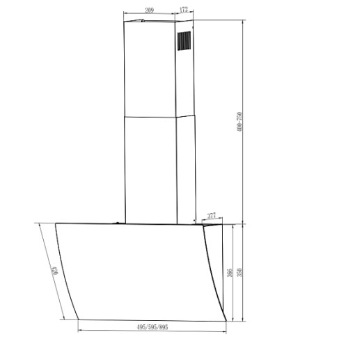 Вытяжка ELIKOR Wave BK 60