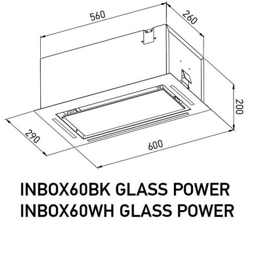 Вытяжка MEFERI INBOX60BK GLASS POWER