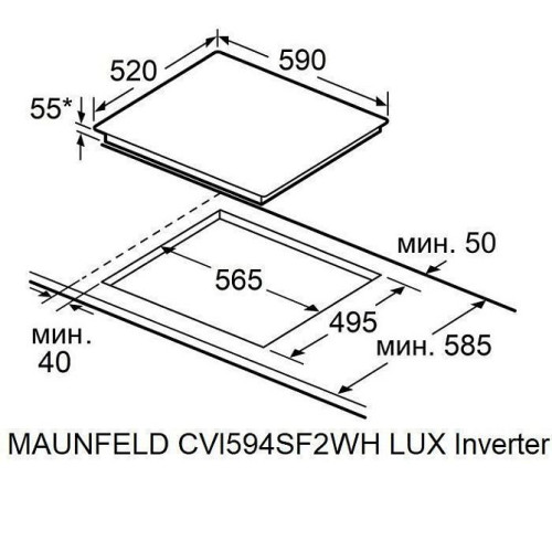 Варочная поверхность MAUNFELD CVI594SF2MBL LUX Inverter