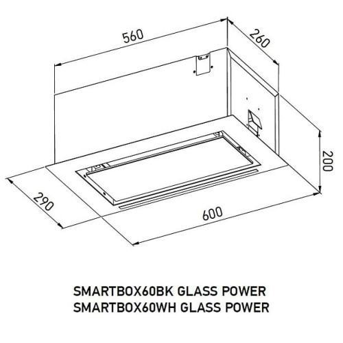 Вытяжка MEFERI SMARTBOX60WH GLASS POWER
