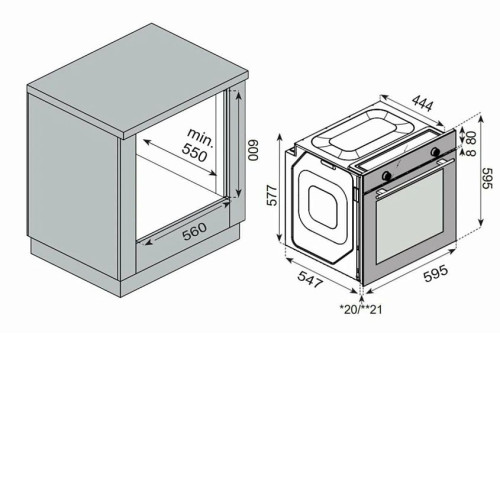Духовой шкаф KONIGIN Barberry 60 WH ES10