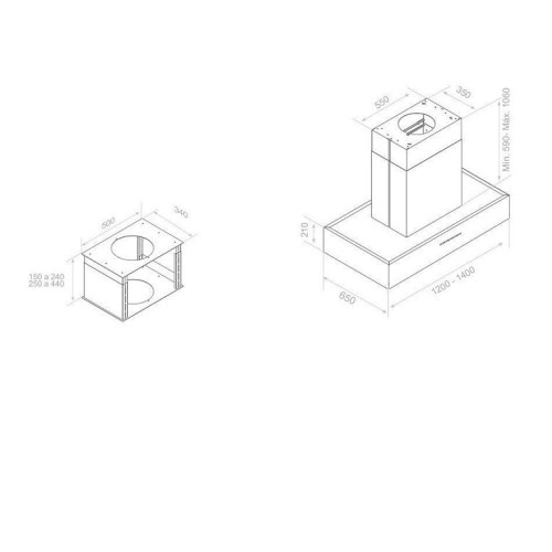 Вытяжка PANDO I-1001/120 INOX V.2200 ECO SEC