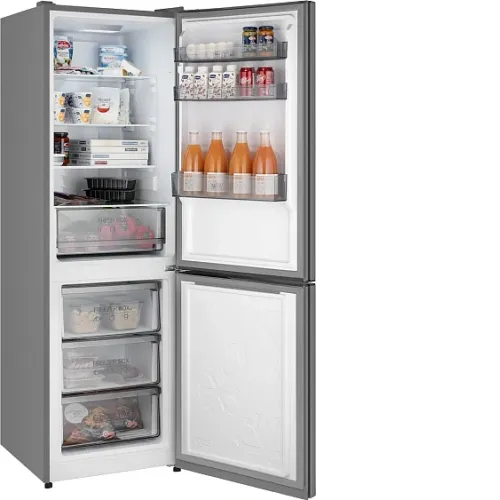 Холодильник WEISSGAUFF WRK 185 Total NoFrost Inverter Beige Glass