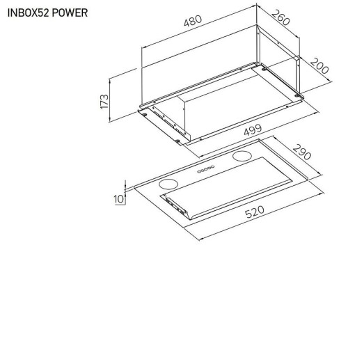 Вытяжка MEFERI INBOX52WH POWER