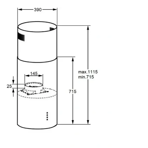 Вытяжка MAUNFELD Ford 39 Isla Sensor LED черный