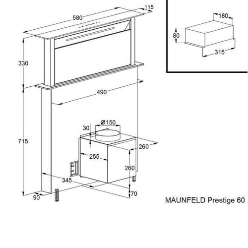 Вытяжка MAUNFELD Prestige 60 черный