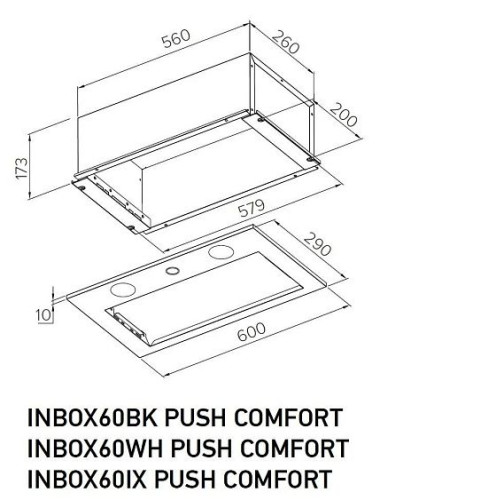 Вытяжка MEFERI INBOX60BK PUSH COMFORT