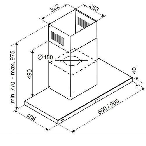 Вытяжка DE DIETRICH DHB49740B