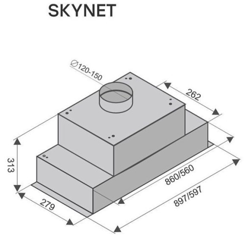 Вытяжка KONIGIN Skynet Black 60