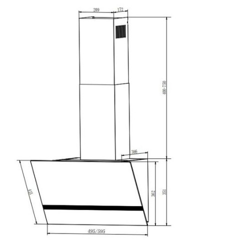 Вытяжка ELIKOR RISE BK 50 BLACK