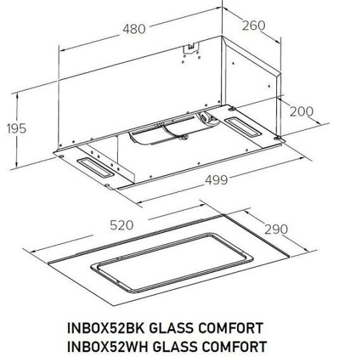Вытяжка MEFERI INBOX52BK GLASS COMFORT