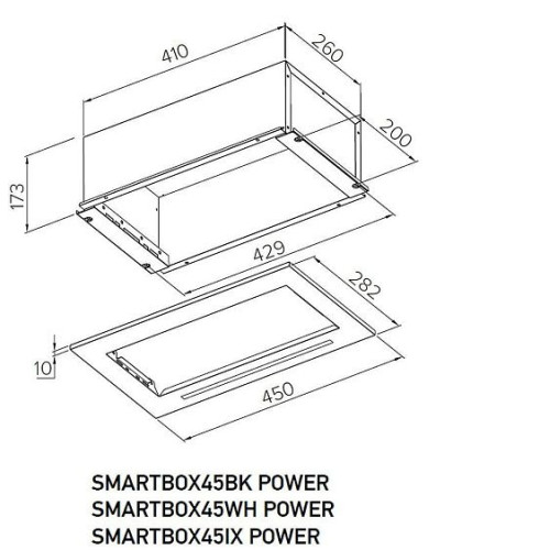 Вытяжка MEFERI SMARTBOX45IX POWER