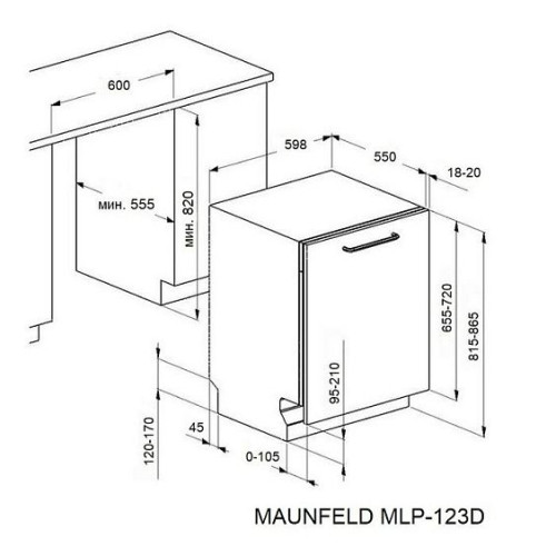 Посудомоечная машина MAUNFELD MLP-123D