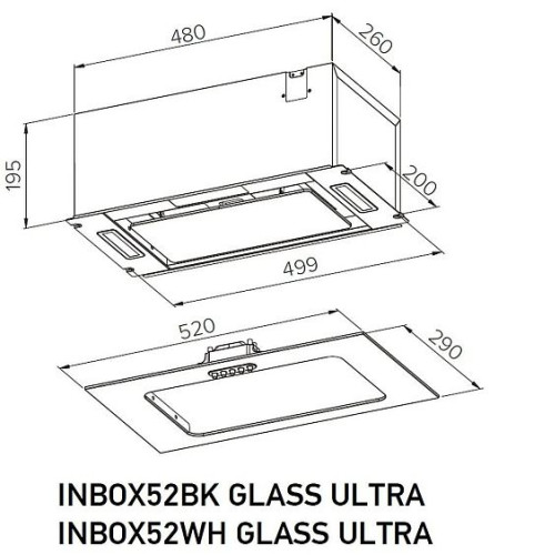 Вытяжка MEFERI INBOX52BK GLASS ULTRA