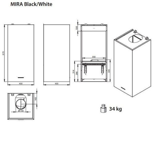 Вытяжка FALMEC MIRA PLUS WHITE 40