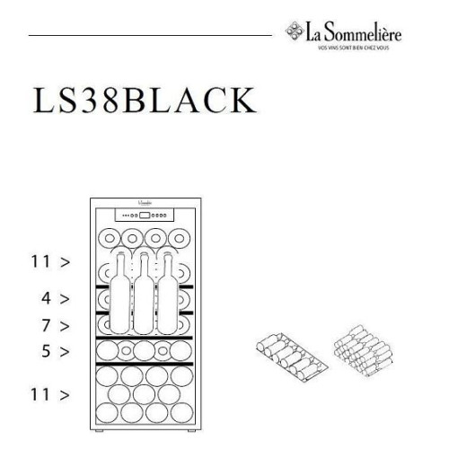 Винный шкаф LA SOMMELIERE LS38BLACK
